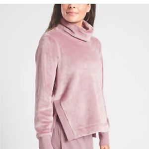 Athleta Funnel Neck Double Cozy Karma Sweatshirt Top